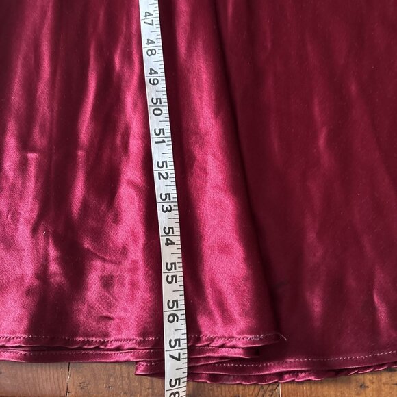vintage steppin out dress Burgundy Satin Look Size 11/12 NOS See Measurements - Picture 9 of 10